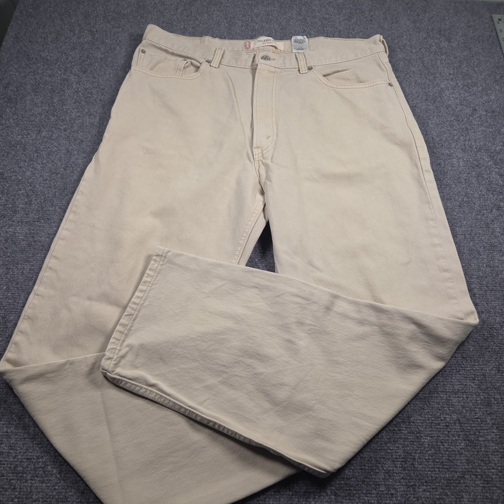 Vintage 90's Made in USA Levi's 550 38x32 (Fit 36x32) Wheat Color Denim Jeans